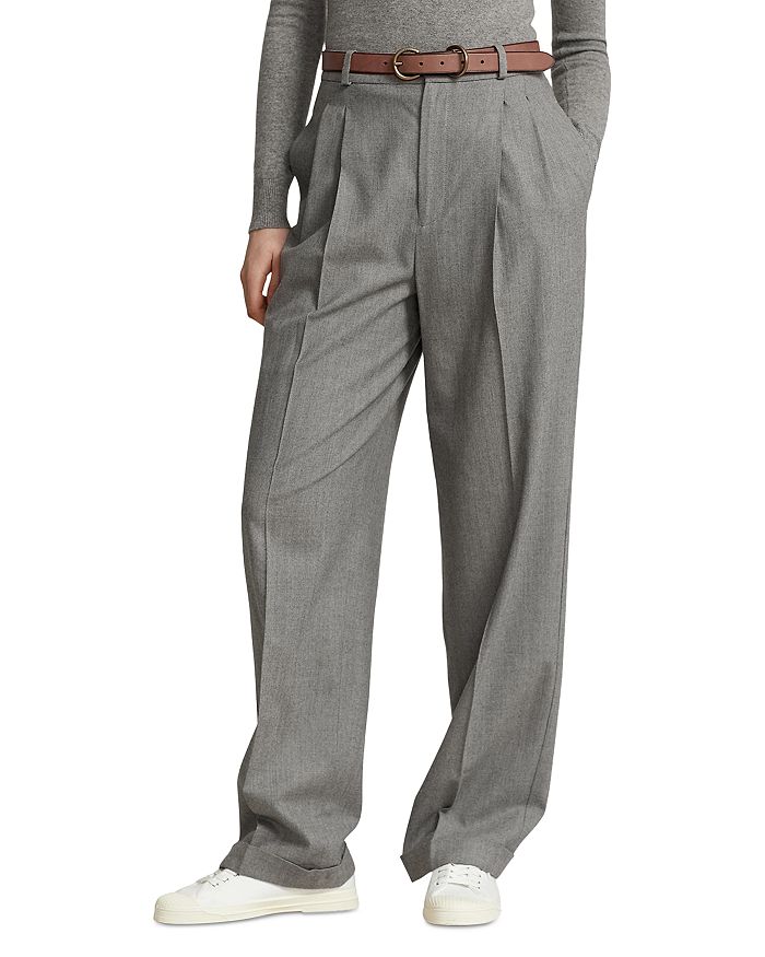 Pleated Wool Trouser
